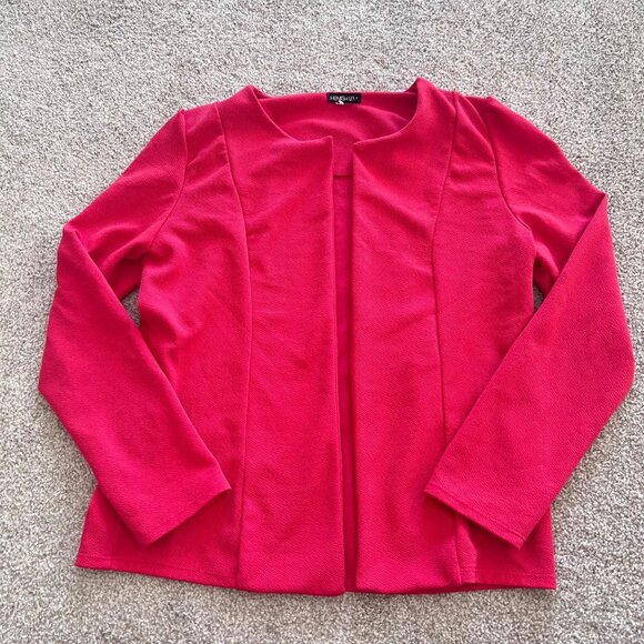 Hot Pink Minimalist Preppy Work Office Cardigan - Picture 3 of 7